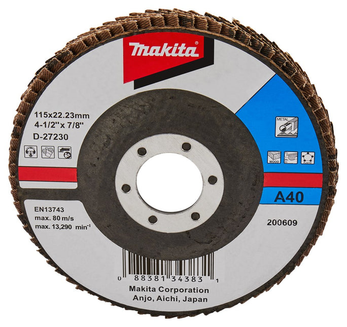 Makita Lamellenschijf 115mm A40 SCHUURSCH.115X22mm K40 Uni-FE – D-27230