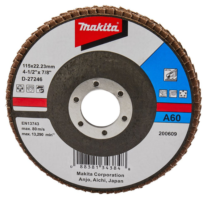 Makita Lamellenschijf 115mm A60 SCHUURSCH.115X22mm K60 Uni-FE – D-27246