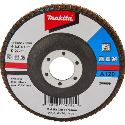 Makita Lamellenschijf 115mm A120 SCHUURSCH.115X22mm K120 Uni-FE – D-27268