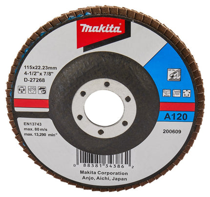 Makita Lamellenschijf 115mm A120 SCHUURSCH.115X22mm K120 Uni-FE – D-27268