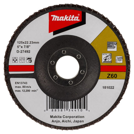 Makita Lamellenschuursch. 125X22 K60 Lamellenschuurschijf – D-27492