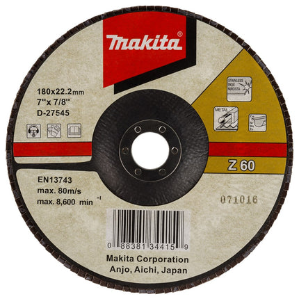Makita Lamellenschuursch. 180X22 K60 Lamellenschuurschijf – D-27545