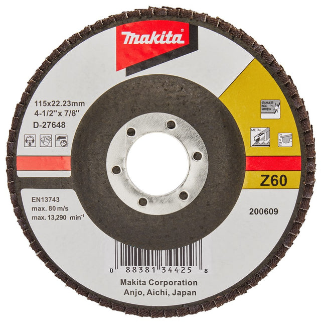 Makita Lamellenschijf 115mm Z40 SCHUURSCH.115X22mm K60 Uni-FZ – D-27648