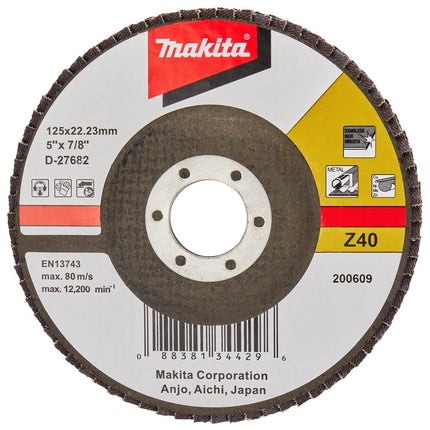 Makita Lamellenschijf 125mm Z40 SCHUURSCH.125X22mm K40 Uni-FZ – D-27682
