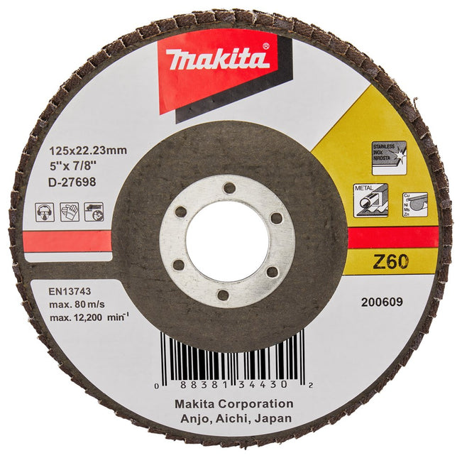 Makita Lamellenschijf 125mm Z60 SCHUURSCH.125X22mm K60 Uni-FZ – D-27698