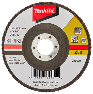 Makita Lamellenschijf 125mm Z80 SCHUURSCH.125X2mm K80 Uni-FZ – D-27707