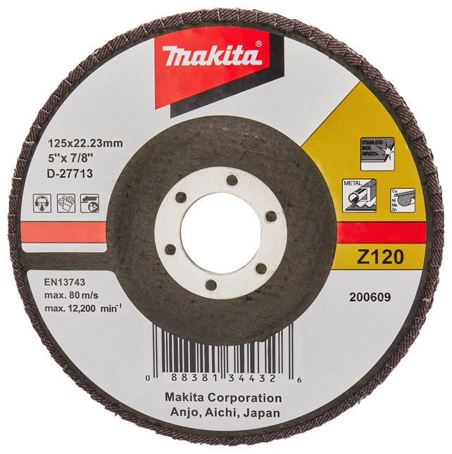 Makita Lamellenschijf 125mm Z120 SCHUURSCH.125X22mm K120 Uni-FZ – D-27713
