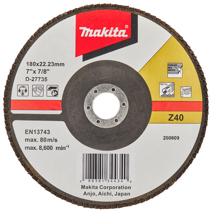 Makita Lamellenschijf 180mm Z40 SCHUURSCH.180X22mm K40 Uni-FZ – D-27735