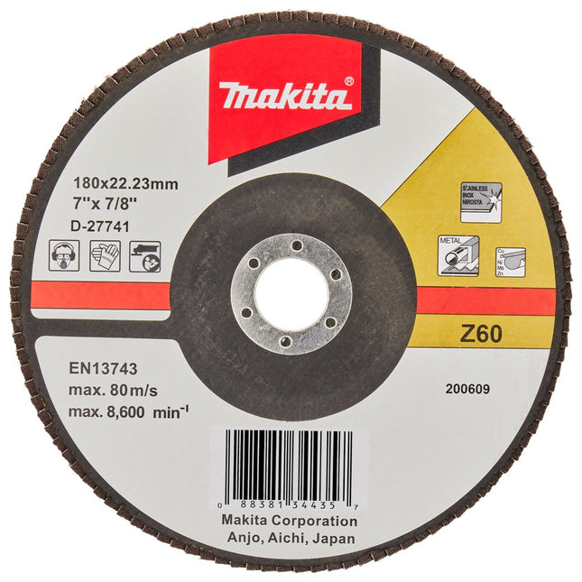 Makita Lamellenschijf 180mm Z60 SCHUURSCH.180X22mm K60 Uni-FZ – D-27741