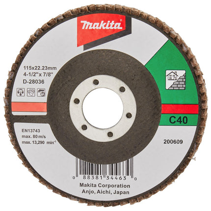 Makita Lamellenschijf 115mm C40 SCHUURSCH.115X22mm K40 SC-F – D-28036
