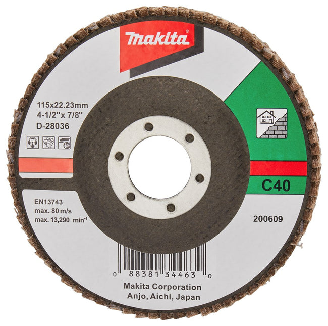 Makita Lamellenschijf 115mm C40 SCHUURSCH.115X22mm K40 SC-F – D-28036