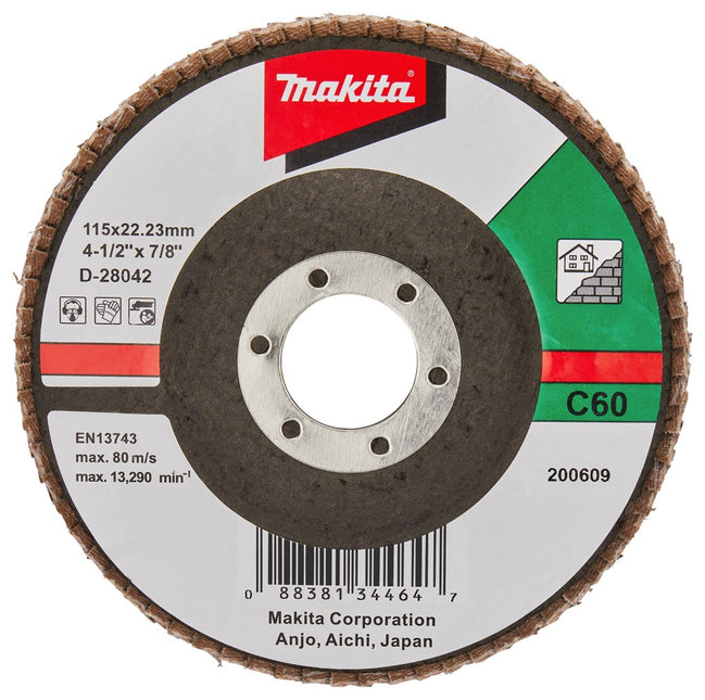 Makita Lamellenschijf 115mm C60 SCHUURSCH.115X22mm K60 SC-F – D-28042