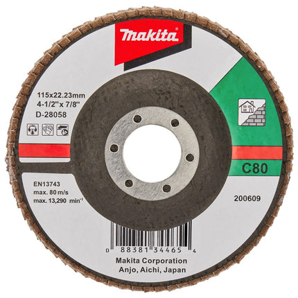 Makita Lamellenschijf 115mm C80 SCHUURSCH.115X22mm K80 SC-F – D-28058