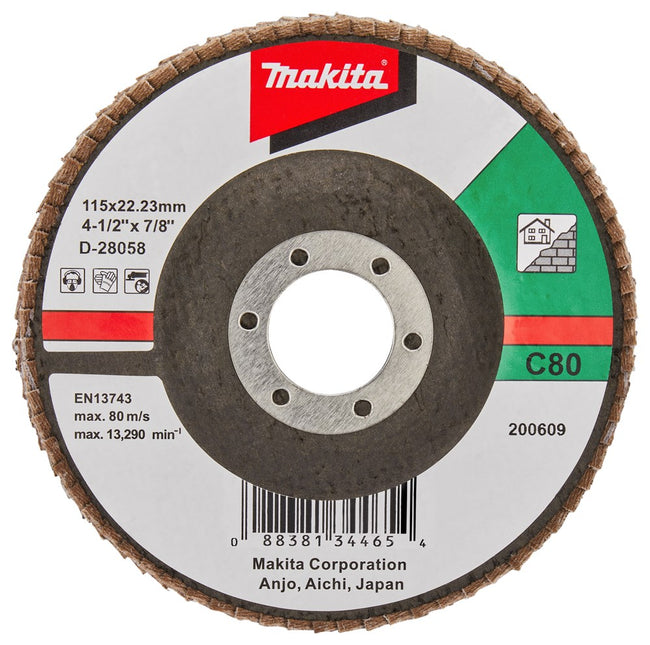 Makita Lamellenschijf 115mm C80 SCHUURSCH.115X22mm K80 SC-F – D-28058