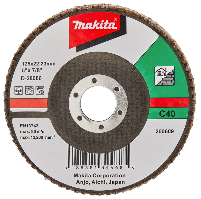 Makita Lamellenschijf 125mm C40 SCHUURSCH.125X22mm K40 SC-F – D-28086