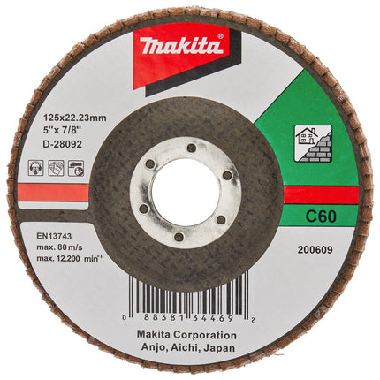 Makita Lamellenschijf 125mm C60 SCHUURSCH.125X22mm K60 SC-F – D-28092