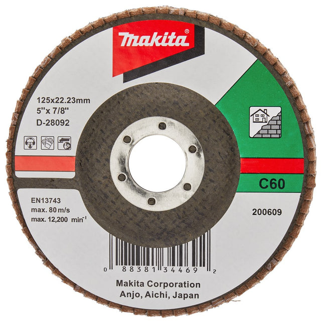 Makita Lamellenschijf 125mm C60 SCHUURSCH.125X22mm K60 SC-F – D-28092