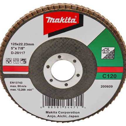 Makita Lamellenschijf 125mm C120 SCHUURSCH.125X22mm K120 SC-F – D-28117