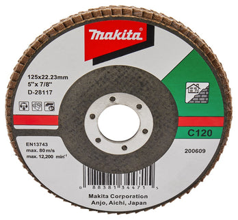 Makita Lamellenschijf 125mm C120 SCHUURSCH.125X22mm K120 SC-F – D-28117