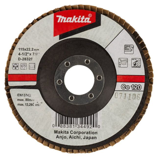 Makita Lamellenschuursch. 115X22 K120 Lamellenschuurschijf – D-28329