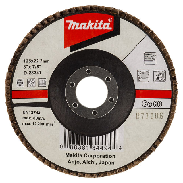 Makita Lamellenschuursch. 125X22 K60 Lamellenschuurschijf – D-28341
