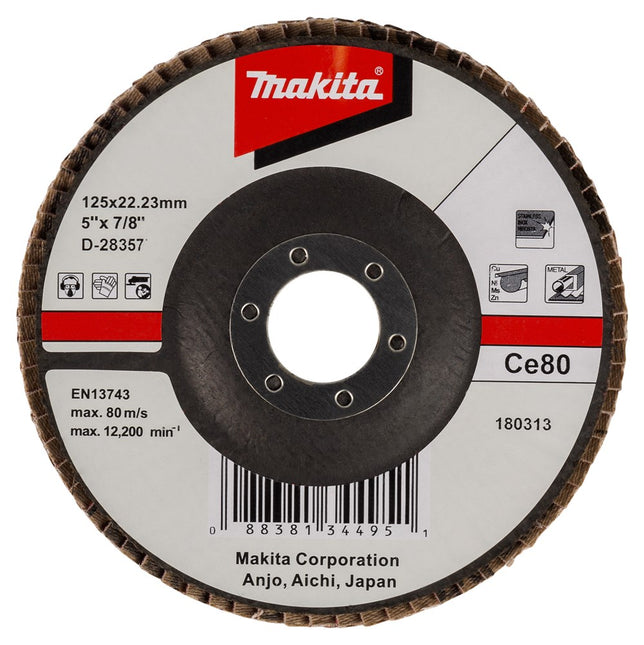 Makita Lamellenschuursch. 125X22 K80 Lamellenschuurschijf – D-28357