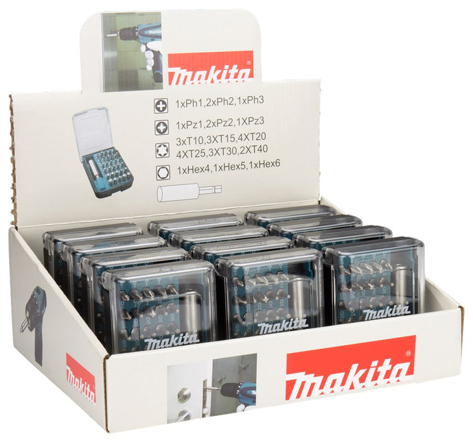 Makita Display 12 stuks Bitset 31-Delig – D-34936-12
