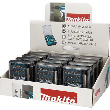 Makita Display 12 stuks Bitset 31-Delig – D-34936-12