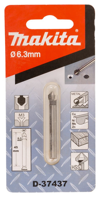 Makita Verzinkboor 6,3 X 45mm 3-CUT – D-37437