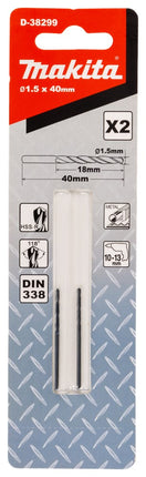 Makita Metaalboor HSS-R 1,5X40mm – D-38299