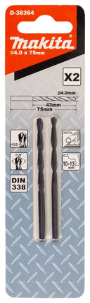 Makita Metaalboor HSS-R 4,0X75mm – D-38364