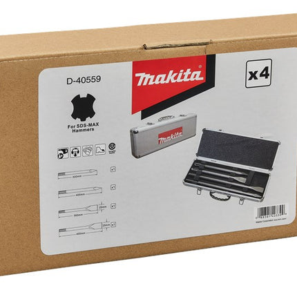 Makita Beitelset 4-Delig SDS-M 4DLG – D-40559