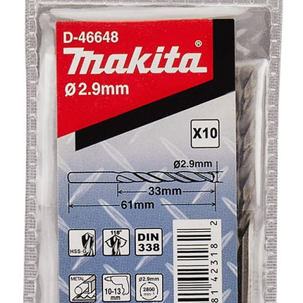 Makita Metaalboor 2,9X61mm – D-46648