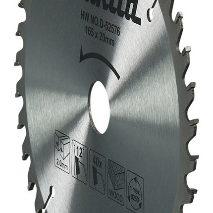 Makita HM Zaagbl 165X20X2 T40 – D-52576