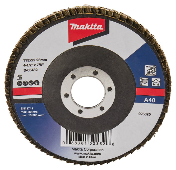 Makita Lamellenschijf 115mm A40 SCHUURSCH.115X22mm K40 Uni-AE – D-63432