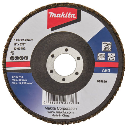Makita Lamellenschijf 125mm A60 SCHUURSCH.125M22mm K60 Uni-AE – D-63482
