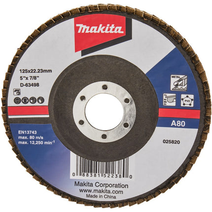 Makita Lamellenschijf 125mm A80 SCHUURSCH.125X22mm K80 Uni-AE – D-63498