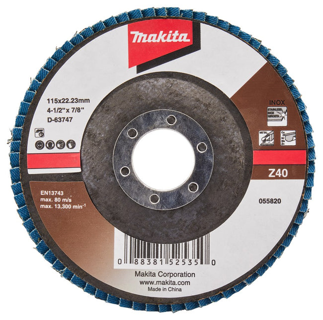 Makita Lamellenschijf 115mm Z40 SCHUURSCH.115X22mm K40 Uni-ZE – D-63747