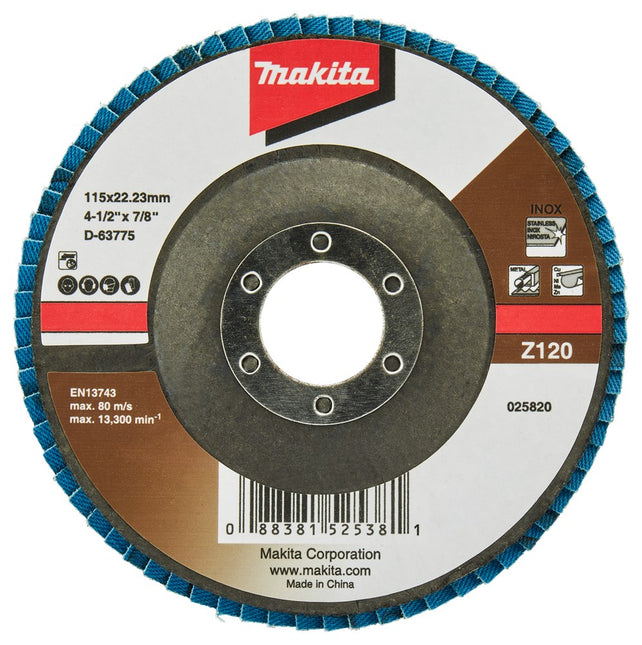 Makita Lamellenschijf 115mm Z120 SCHUURSCH.115X22mm K120 Uni-ZE – D-63775