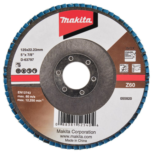 Makita Lamellenschijf 125mm Z60 SCHUURSCH.125X22mm K60 Uni-ZE – D-63797