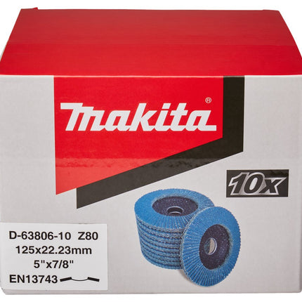 Makita Lamellenschijf 125mm Z80 Lamellensch. 125X22mm 10st – D-63806-10