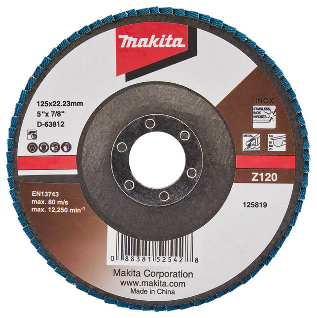 Makita Lamellenschijf 125mm Z120 SCHUURSCH.125X22mm K120 Uni-ZE – D-63812