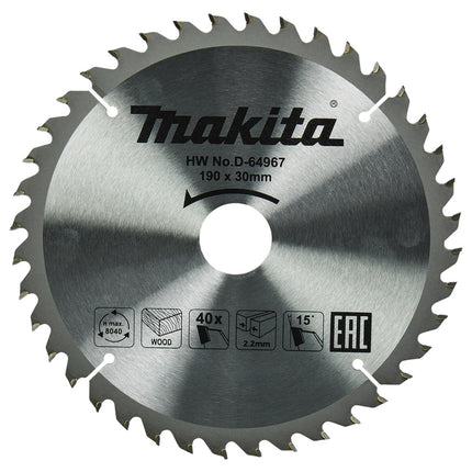 Makita HM Zaagbl 190X30X2,2 T40 – D-64967