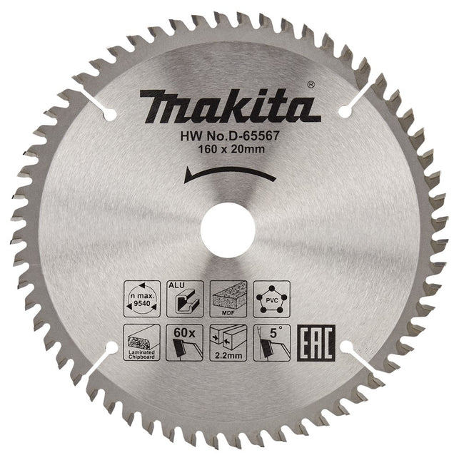 Makita CIRKELZAAGBLAD DIV. MATERIALEN