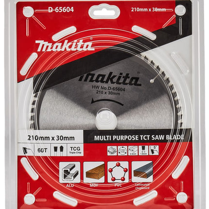 Makita Zaagblad Multi 210X30 60T 5G Multizaagblad 210X30X2,4 – D-65604