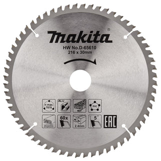 Makita CIRKELZAAGBLAD 216X30X2,4 60T 5G        D-65610