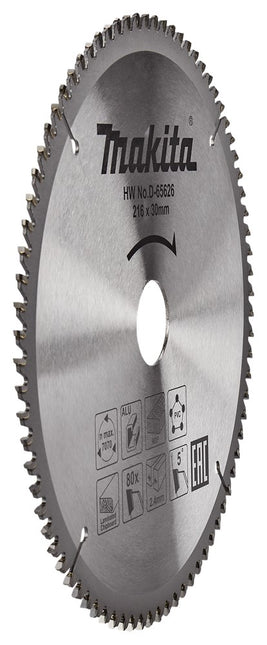 Makita Cirkelzaagblad 216X30X2,4 80T 5G Zaagblad Multi 216X30 – D-65626