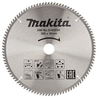 Makita CIRKELZAAGBLAD 260X30X2,6 100T 5G       D-65654