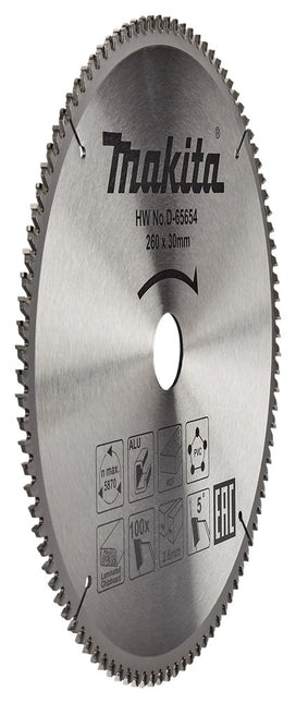 Makita CIRKELZAAGBLAD 260X30X2,6 100T 5G       D-65654