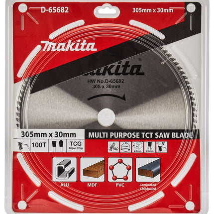 Makita Cirkelzaagblad 305X30X2,8 100T 5G Multizaagblad 305X30X2.8mm – D-65682